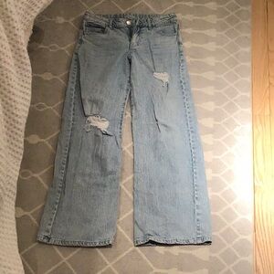 Target Blue Distressed Jeans Straight Leg